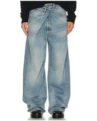 DARKPARK - Ined Fold Over Denim Pants - Lyst