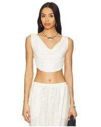 Indah - Maha Solid Cowl Neck Vest Top - Lyst