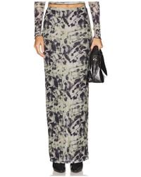 BY.DYLN - Falda Maxi Maddox En Color Gris Talla En - Lyst