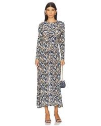 Ulla Johnson - Naia Long Sleeve Ruched Midi Dress - Lyst
