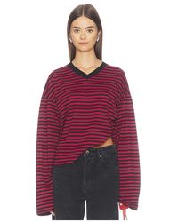 Lioness - Camiseta De Manga Larga Con Cuello En V Bloom En Color Rojo Talla (También En M, S, Xl, Xs, Xxl, Xxs) - Lyst