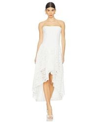 knee length dresses for ladies WEWOREWHAT Strapless Lace Black Maxi Dress  coop & spree