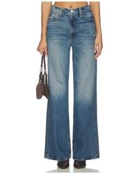 Mother - The Ditcher Roller Zip Sneak Jeans - Lyst