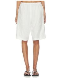 Enza Costa - Linen Bermuda Short - Lyst