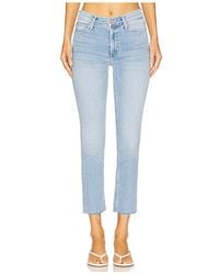 Mother - The Mid Rise Dazzler Ankle Fray Jeans - Lyst
