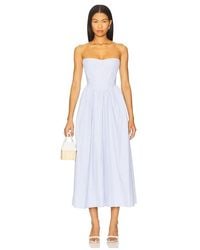 Bardot - Lola Corset Stripe Midi Dress - Lyst