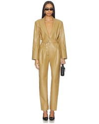 Norma Kamali - Easy Fit Single Breasted Tapered Leg Jumpsuit - Lyst