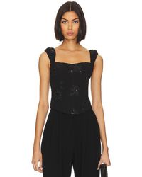 LPA - Yvanna Embroidered Corset Top - Lyst