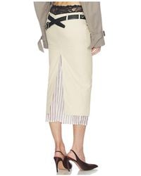 The Attico - Low Rise Midi Skirt - Lyst