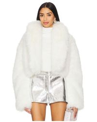 AFRM - Stephanie Fur Jacket - Lyst