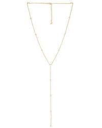 By Adina Eden - Bezel Station Lariat Necklace - Lyst