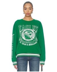 Junk Food - Eagles Striped Rib Crew Sweatshirt - Lyst