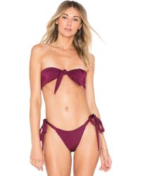 Indah Leaf Bandeau Top - Lila