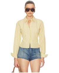Helsa - Stripe Poplin Fitted Shirt - Lyst