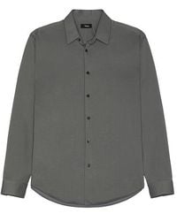 Theory - Camisa De Manga Larga Sylvain En Color Gris Talla (También En S, Xl/1X, Xxl/2X) - Lyst