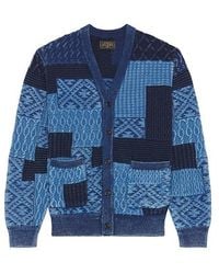 Beams Plus - Cardigan Patchwork Like Jacquard - Lyst
