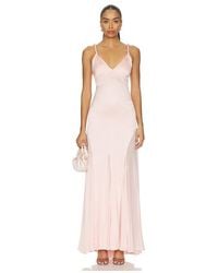 Alice + Olivia - Andrina Twist Strap Flare Maxi Dress With Sheer Godets - Lyst