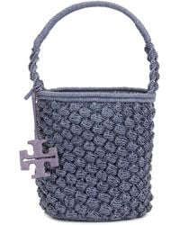 Tory Burch - Ella Hand-Crocheted Popcorn Stitch Bucket Bag - Lyst
