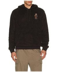 Polo Ralph Lauren - Long Sleeve Curly Hi-Pile Holiday Bear Hoodie - Lyst
