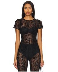 GOOD AMERICAN - Lace Baby Shirt - Lyst