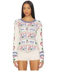 Free People - Camiseta De Capas Blissful En Color Ivory Talla (También En M, S, Xl, Xs) - Lyst