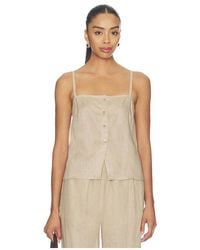 FRAME - The Linen Button Cami - Lyst