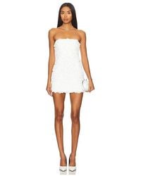Lovers + Friends - Textured Mesh Strapless Mini Dress - Lyst