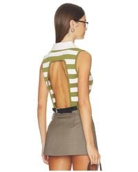 Monse - Leather Belt Cut Out Knitted Top - Lyst