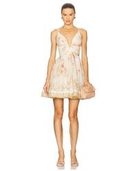 Zimmermann - Minikleid Mit V-Ausschnitt - Lyst