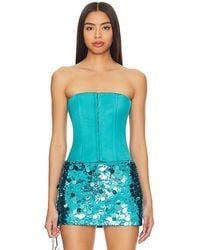 GUIZIO - Satin Corset - Lyst