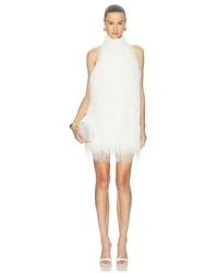 AEXAE - Polyester Fringe Halter Mini Dress - Lyst
