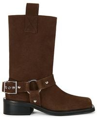 Ganni - Mid Shaft Biker Boot - Lyst
