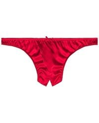 Fleur du Mal - Luxe Crotchless Thong - Lyst