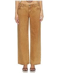 Leslie Amon - X Revolve Denim Rhinestone Festival Pants - Lyst