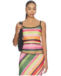 With Harper Lu - Mesh Camisole Top - Lyst