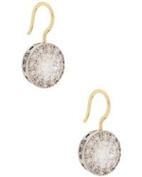Shashi - Two Tone Georgian Cut Hoop Earring - Lyst