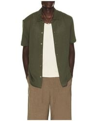 Vince - Pointelle Short Sleeve Button Down Shirt - Lyst
