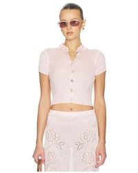 Calle Del Mar - Short Sleeve Cardigan - Lyst