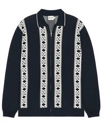 BOUND - Chain Full Zip Knit Polo - Lyst