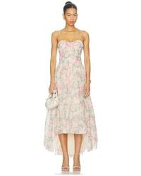 For Love & Lemons - Satin Burnout Maxi Dress - Lyst