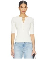 Citizens of Humanity - Nali Short Sleeve Henley Top - Lyst
