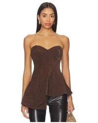 AMUR - Augusta Bustier Peplum Top - Lyst