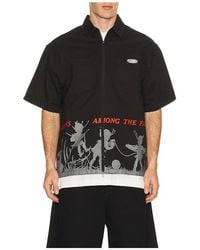 Pleasures - Fairies Zip Shirt En Color Negro Talla (También En M, S, Xl/1X) - Lyst