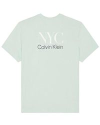 Calvin Klein - Embroidered Nyc Back Crewneck Tee - Lyst