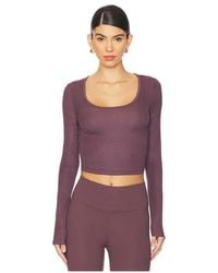 IVL COLLECTIVE - Long Sleeve Cropped Scoop Neck Top - Lyst