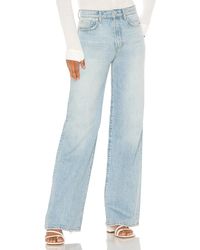 Free People Astoria Wide Leg Jean. Size 30, 31. - Blau