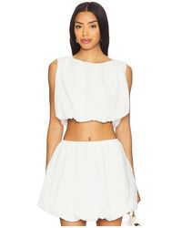 MINKPINK - Top Corto De Burbujas Alexa En Color Blanco Talla (También En M, S, Xl, Xs) - Lyst