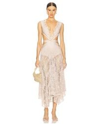 PATBO - X Camila Coelho Seashell Lycra Plunge Beach Dress - Lyst