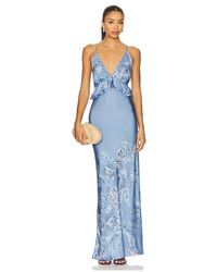 Rococo Sand - Maxikleid Mit Überkreuzter Rückenpartie Und Schösschen - Lyst