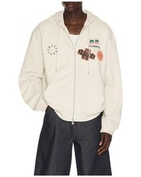 AllSaints - Patcher Zip Through Hoodie - Lyst